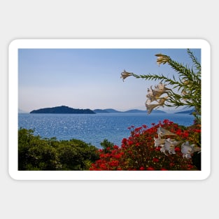 Greece. Islands in Flowers. Sticker